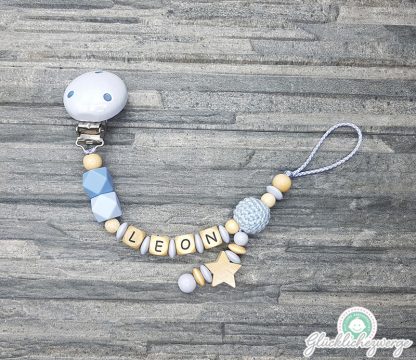 Personalisierte Schnullerkette mit Namen / Namenskette Baby